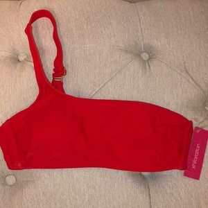Xhilaration One Shoulder Bikini Top Red